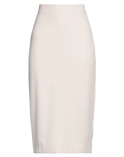 Soallure Woman Midi Skirt Light Grey Size 6 Polyacrylic, Elastane