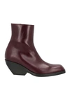 Khaite Woman Ankle Boots Deep Purple Size 8 Soft Leather In Purple