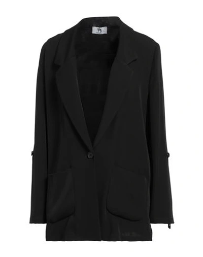 Gai Mattiolo Woman Blazer Black Size 4 Polyester, Elastane