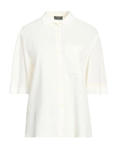 Emporio Armani Woman Shirt Ivory Size 6 Silk In White