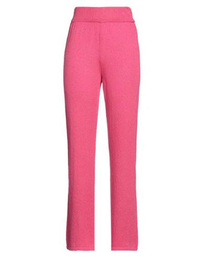 Daniele Fiesoli Woman Pants Fuchsia Size 3 Organic Cotton, Recycled Polyamide In Pink
