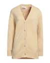 JIL SANDER JIL SANDER WOMAN CARDIGAN CREAM SIZE 0 WOOL