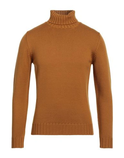 Filippo De Laurentiis Man Turtleneck Mustard Size 42 Merino Wool In Yellow