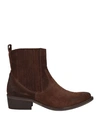 Momoní Woman Ankle Boots Brown Size 6 Soft Leather
