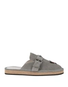 Haani Woman Mules & Clogs Light Grey Size 7 Leather In Grey