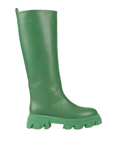 GIA X PERNILLE TEISBAEK GIA X PERNILLE TEISBAEK WOMAN BOOT GREEN SIZE 8 BOVINE LEATHER