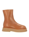 Wandler Woman Ankle Boots Tan Size 7 Soft Leather In Brown