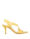 Gianvito Rossi Woman Sandals Yellow Size 5.5 Rubber