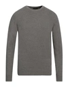 Roberto Collina Man Sweater Grey Size 42 Cotton, Nylon, Elastane