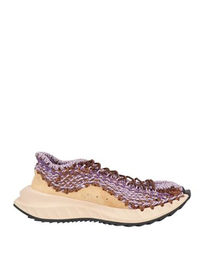 Valentino Garavani Man Sneakers Beige Size 9 Leather, Textile Fibers
