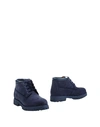 Cafènoir Woman Ankle Boots Midnight Blue Size 10 Textile Fibers, Soft Leather