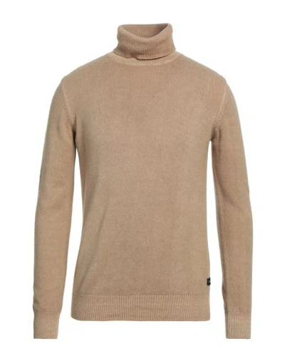 40weft Man Turtleneck Sand Size S Wool, Nylon In Beige