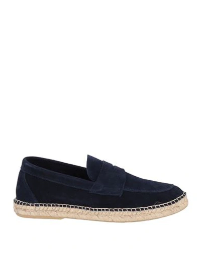 Abarca Man Espadrilles Navy Blue Size 8 Soft Leather