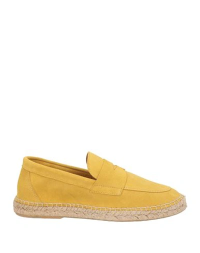 Abarca Man Espadrilles Yellow Size 8 Soft Leather
