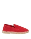 Abarca Man Espadrilles Tomato Red Size 8 Soft Leather