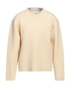 Jil Sander Man Sweater Pastel Yellow Size 42 Virgin Wool, Cashmere, Polyamide