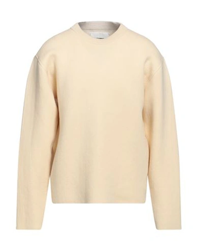 Jil Sander Man Sweater Light Yellow Size 40 Virgin Wool, Cashmere, Polyamide