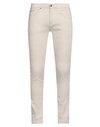 Dondup Man Jeans Cream Size 31 Cotton, Elastomultiester, Elastane In White