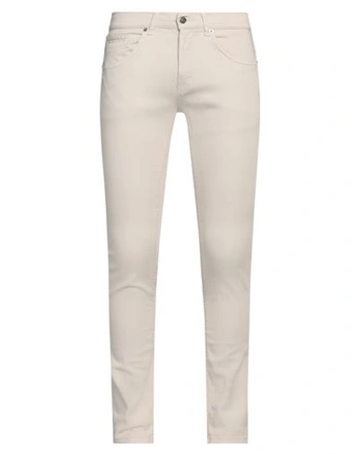 Dondup Man Jeans Cream Size 30 Cotton, Elastomultiester, Elastane In White
