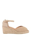 Castaã±er Castañer Woman Espadrilles Beige Size 10 Textile Fibers