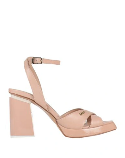 Liu •jo Woman Sandals Blush Size 7 Textile Fibers In Pink