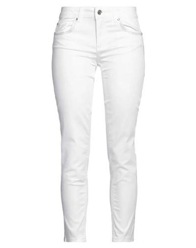 LIU •JO LIU •JO WOMAN PANTS OFF WHITE SIZE 31W-28L COTTON, POLYESTER, ELASTANE