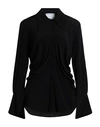 Erika Cavallini Woman Shirt Black Size 6 Acetate, Silk