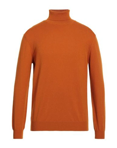 Filippo De Laurentiis Man Turtleneck Orange Size 42 Cashmere
