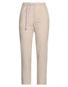 White Sand Woman Pants Beige Size 1 Cotton, Viscose, Polyester, Elastane