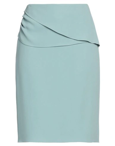 Emporio Armani Woman Mini Skirt Sky Blue Size 16 Viscose, Acetate, Elastane