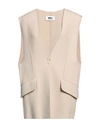 Mm6 Maison Margiela Woman Blazer Beige Size 4 Virgin Wool, Polyamide, Cashmere