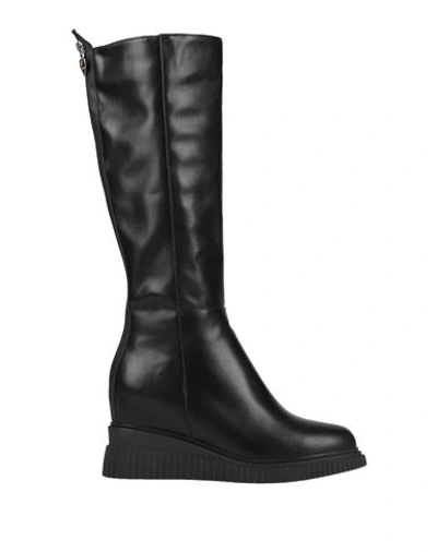 Gai Mattiolo Woman Boot Black Size 8 Textile Fibers, Rubber