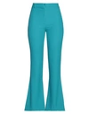 Hebe Studio Woman Pants Turquoise Size 2 Polyester, Elastane In Blue