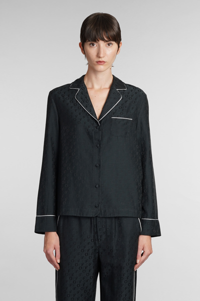 Off-white Off Jacq Pajama Ls Shirt In Black