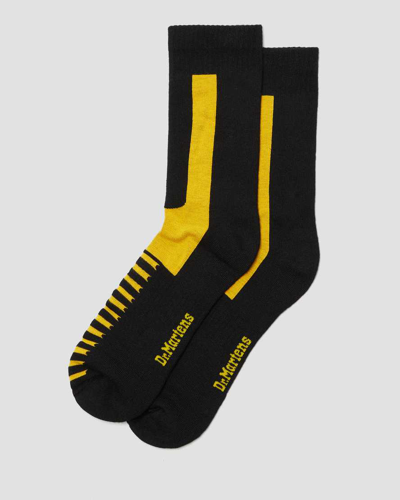 Dr. Martens' Double Doc Cotton Blend Socks In Black,yellow
