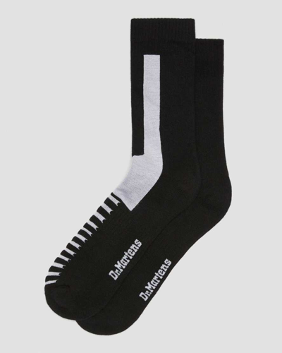 Dr. Martens' Double Doc Cotton Blend Socks In Black,white