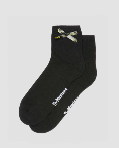 Dr. Martens' Ankle Bow Organic Cotton Blend Socks In Black