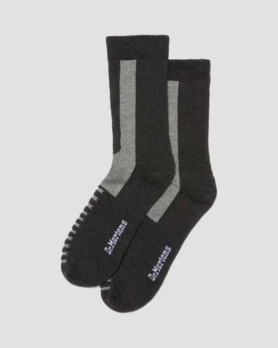 Dr. Martens' Double Doc Cotton Blend Socks In Black,gray