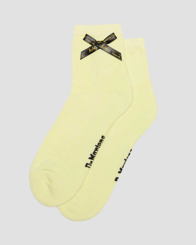 Dr. Martens' Ankle Bow Organic Cotton Blend Socks In Yellow