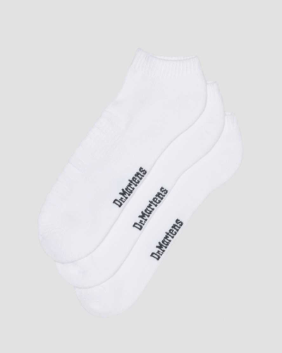 Dr. Martens' Double Doc Organic Cotton Blend Short 3-pack Socks In White