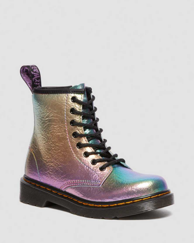 Dr. Martens' 1460 Rainbow Leather Ankle Boots In Multi,metallic