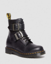 DR. MARTENS' 1460 BUCKLE PULL UP LEATHER LACE UP BOOTS