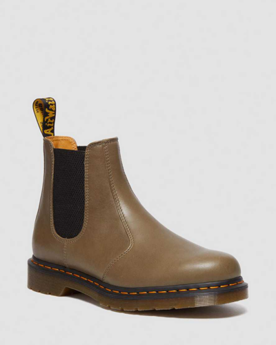 Dr. Martens' 2976 Carrara Leather Chelsea Boots In Olive