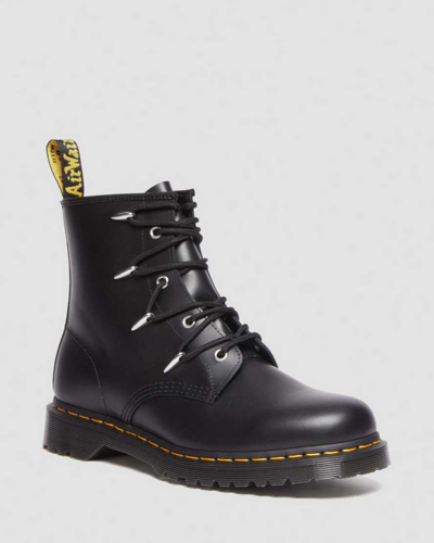 Dr. Martens' 1460 Alien Hardware Leather Lace Up Boots In Schwarz