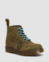 Dr. Martens 101 Made In England Hardware Suede Ankle Boots In Green,brown