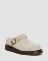 DR. MARTENS' ISHAM FAUX SHEARLING LINED SUEDE SLINGBACK MULES