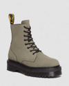 Dr. Martens' Jadon Leather Platform Boots In Grau