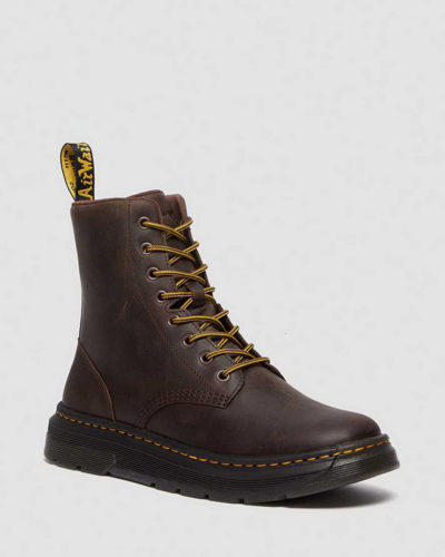 Dr. Martens' Crewson Crazy Horse Leather Everyday Boots In Braun