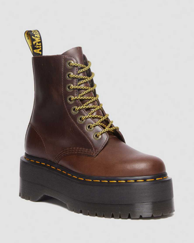 Dr. Martens' 1460 Pascal Max Boots In Dark Brown Classic P