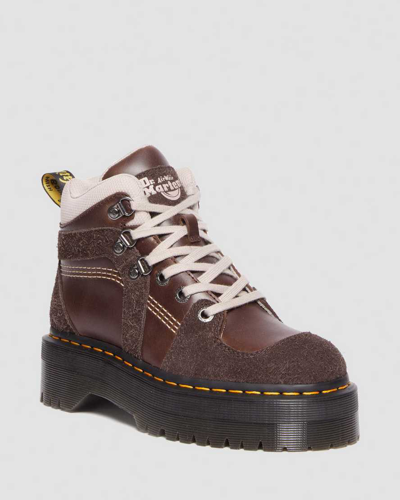 Dr. Martens' Zuma Leather & Suede Hiker Style Boots In Brown